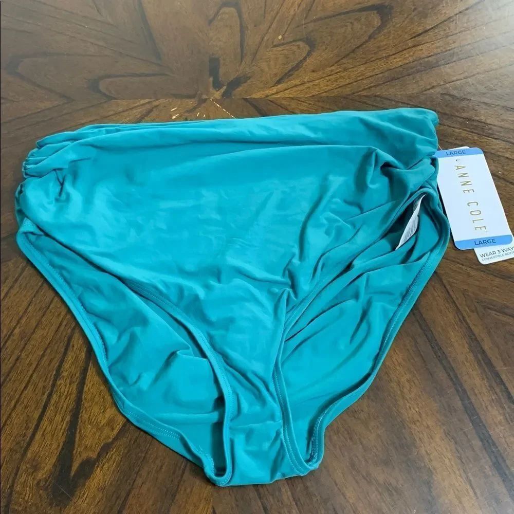 Anne Cole ocean Green Convertible Bikini Bottoms